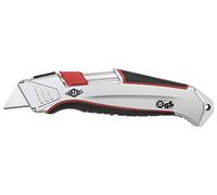 WEDO 78825,Cutter Safety alu argent/noir avec 1 lame de rechange acier Argent/Noir/Rouge