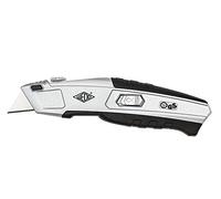 WEDO 78847 Cutter à recharge automatique avec 5 Lames 3 niveaux d' avance Argent/Noir