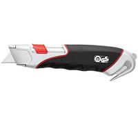 Wedo 78855 Safety Cutter Super, coupe-capsule intégré, lame Retrait automatique Argenté/noir