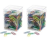Wedo 90050099 trombones métal - 26 mm, 500 pièces, coloré et laqué (Lot de 2)