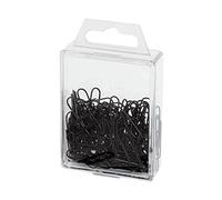 Wedo 901244200 Trombones (Métal, 27 mm, avec Revêtement Plastique), 100 Pièces Noir