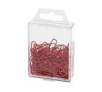 Wedo 901244200 Trombones (Métal, 27 mm, avec Revêtement Plastique), 100 Pièces Rot
