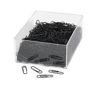 Wedo 901244601 Trombones métal 27 mm/revêtement plastique Noir Boîte plastique Lot de 1000