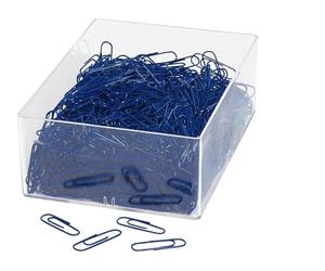 Wedo 901244603 Trombones en métal revêtu de plastique 27 mm Bleu Lot de 1000