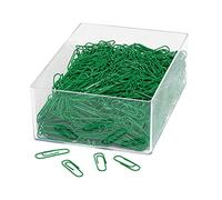 Wedo 901244604 Trombones en métal revêtu de plastique 27 mm Vert Lot de 1000
