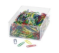 Wedo 901244699 Trombones en métal revêtu de plastique 27 mm Assorties Lot de 1000