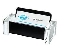 Wedo Porte-cartes de visite Acryl Exklusiv 0604401 Transparent/Noir