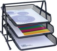 WEDO Briefablage Office, aus Drahtmetall, 3 Ablagen, schwarz