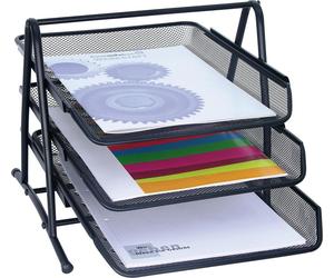 WEDO Briefablage Office, aus Drahtmetall, 3 Ablagen, schwarz