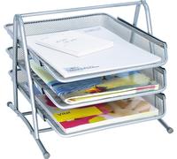 WEDO Briefablage Office, aus Drahtmetall, 3 Ablagen, silber