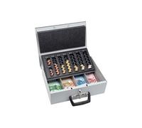 Wedo Caisse à monnaie Universa pour pièces et billets L/G acier gris clair 355 x 275 x 100 mm