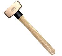 WEDO CO2204B Massette avec manche en bois Tête de marteau en cuivre 300 mm Poids de la tête 500 g