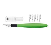 Wedo Comfortline Scalpel avec 5 lames de rechange Vert