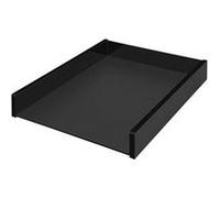 Corbeille à courrier WEDO "black office", DIN A4, noire en acrylique, empilable, avec pieds en caoutchouc transparent, - 1 pièce (63 8001)