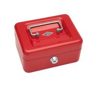 Wedo Caisse à monnaie Gr.1 4 compartiments avec clip Acier 152×115×80 mm Rouge