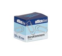 WEDO Lot de 100 trombones 26 mm pointus galvanisés brillants
