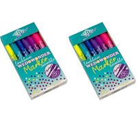 WEDO Lot de 12 Surligneurs Effaçables dans les Couleurs Jaune, Vert, Rose, Violet, Bleu, Turquoise, Couleurs Assortis