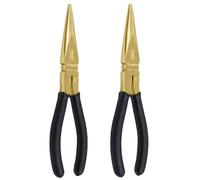 WEDO Lot de 2 pinces à bec long en laiton de 20,3 cm avec poignée antidérapante, longueur 200 mm