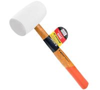 WEDO Maillet Caoutchouc Blanc,24oz/680g,Marteau en Caoutchouc,Longue 331mm,Maillet Carreleur avec Manche en Bois