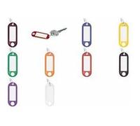 Porte-clés avec anneau, diamètre: 18 mm, blanc