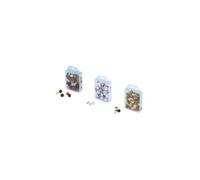 Wedo - punaises, blanches, diamètre: 10 mm recouvertes de matière plastique contenu: 100 pièces dans une boîte transparente (908