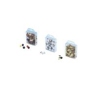 Wedo - punaises, couleurs assorties, diamètre: 10 recouvertes de matière plastique contenu: 100 pièces dans une boîte transparen