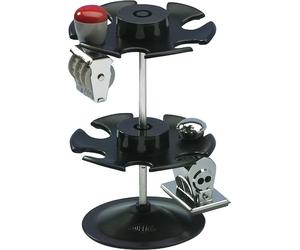 WEDO Stempeltr„ger 12-fach, rund, 2-Etagen, schwarz