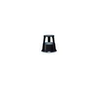 Wedo Tabouret marchepied roulant en acier laqué RAL 9005 noir H 430/440 mm D dessus 295 mm