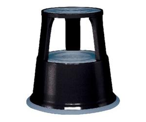 WEDO Tabouret roulant en acier laqué noir H. avec/sans charge 430/440 mm D. dessus 295 mm D. dessous 435 mm Quantité:1
