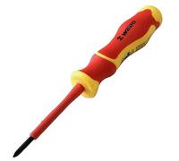 WEDO VDE 1000v isolant Tournevis cruciforme, visseuse de sécurité électrotechnique, pH 0 tête, longueur de lame 60mm, acier 6150 - CRV, HRC58-63, antirouille, IEC 60900