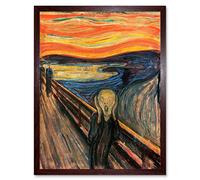 Wee Blue Coo Edvard Munch The Scream Old Master Painting Wall Art Print Mur Encadré Décor 30 x 41 cm