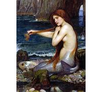 Wee Blue Coo John William Waterhouse Mermaid Old Master Painting Wall Art Print Mur Décor 30 x 41 cm