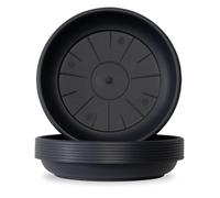 Weedness Soucoupe Ronde Domus 35 cm Noire - Plateau de Drainage en Plastique recyclé