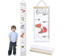 Weegoo Tableau de hauteur pour enfants - Tableau mural à suspendre pour chambre de bébé, garçon, fille, chambre d'enfant - Décoration murale (animaux, 200 x 200 cm)
