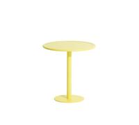W nd Bistro Table round Table rond Petite Friture Jaune - 3701128115122