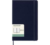 Weekly Planner 2025-2026, Agenda Hebdomadaire 18 Mois Avec Espace Pour Notes, Couverture Rigide Et Fermeture Élastique, Format Large 13 X 21 Cm, Couleur Bleu Saphir