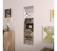 WEER Miroir Adhesif Porte, Verre Trempé Miroir Autocollant sans Cadre 4PCS 35x29cm Miroirs Mural Adhésif Placard Sécurisé pour Salle de Bain Gym Chambre Couloir