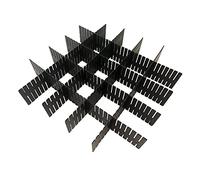 WeFoonLo 8pcs Bricolage tiroir en Plastique Organisateur diviseurs de tiroir réglable pour la Maison Bien rangé Placard, Fournitures Scolaires de Bureau, d'ustensiles de Cuisine (Noir)