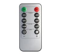 Wegiwuca Télécommande électronique avec design portable de 8 cm | Boutons de minuterie 2H 4H 6H 8H et modes d'éclairage, commandes d'intensité pour éclairage de décoration d'intérieur