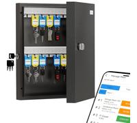 WeHere Boîte de Verrouillage à 32 clés avec Double Verrouillage, Combinaison et déverrouillage, Armoire à clés Murale avec étiquette de oîte de Rangement pour Magasin, Bureau, Entreprise,