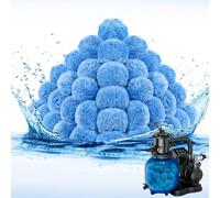weiclianhp 1300g Balle Filtrante Piscine, Remplace 45kg Sable Filtration, Filter Balls pour Pompe Filtre Piscine, Piscine Hors Sol, Aquarium, Média Filtrant Réutilisable Écologique