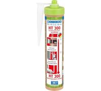 WEICON Green Tube Silicon HT 300 Colle haute température pour cordon d'étanchéité, colle pour four, colle de cheminée, cartouche durable, rouge