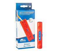 WEICON TOOLS Dénudeur N° 2 Cat / Pour câbles de transmission de données à isolation en PVC, Bleu/ Rouge