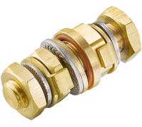 Weidmüller PEBZ M10 KTB BR SET Boulon de mise à la terre avec tige filetée laiton argent (Ø x H) 21 mm x 21 mm 1 pc(s) Piece