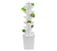 WEIGR Tour hydroponique, 30 trous, 6 étages, tour hydroponique, jardin, kit de système de culture de tour aéroponique, réservoir d'eau Hydro Grow 10L, hydroponique de jardin vertical pour herbes
