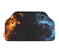 Weigudoc Tapis de Cheminée Tapis de Feu, Pare-feu Demi-Ronds, Tapis de Foyer pour Poêle à Bois, Tapis Ignifuges, Tapis de Fournaise, Protecteurs de Sol(102 * 60cm)