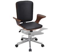 Weilusique Chaise de bureau pivotante avec rembourrage en cuir synthétique, confort ergonomique, réglable en hauteur, avec roulettes pour le bureau, la conférence, le travail, les jeux et les
