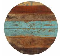 Weilusique Plateau de table rond de 60 cm en bois massif vieilli de 15 à 16 mm d'épaisseur pour bricolage de meubles de salle à manger, table de salon, table basse, table mange-debout et accessoires