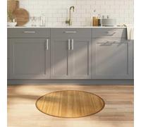 Weilusique Tapis rond en bambou naturel - Diamètre : 80 cm - Tapis antidérapant - Facile d'entretien - Résistant - Pour salon, chambre à coucher, couloir, salle à manger - Moderne - Style vintage