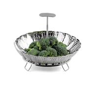 Weis 18824 Panier Vapeur Extensible avec Manche télescope Acier Inoxydable Argent 23 x 23 x 8 cm